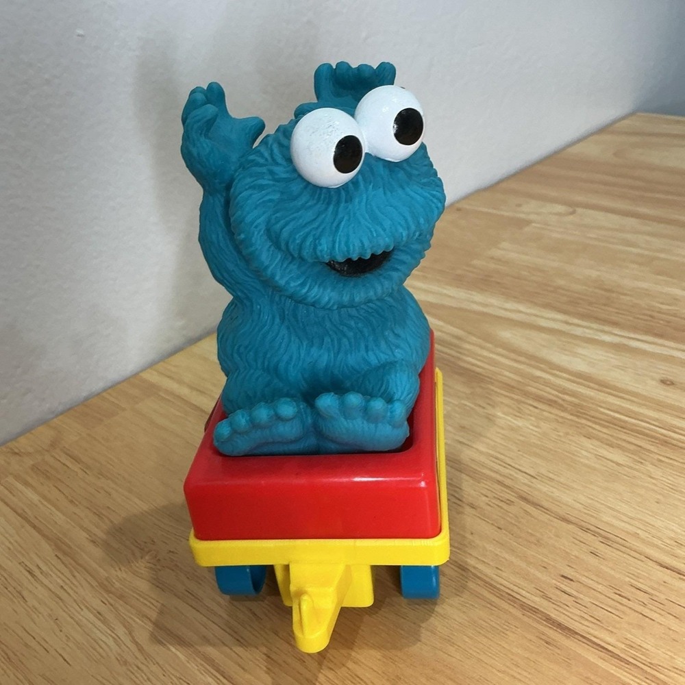 Vintage 1989 Illco Sesame Street Toy Train Big Bird, Bert and Cookie Monster - Picture 5 of 11